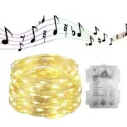 Christmas String Lights Decoration 50 LED 16.4Ft Timer 8 Modes Battery Operated