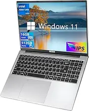[FUNYET] 16 Inch Gaming Laptop, Laptop Computer 2025 Windows 11 Pro, 16GB RAM 512GB SSD, Intel 12th Gen N95 Processor(up to 3.4GHz), Backlit Keyboard, Fingerprint Unlock, FHD 1920 * 1200