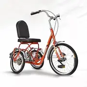 DEFGHIJ Adult Tricycles Three Wheel Bike for Men Women Seniors Youth Simple Modern City Bike Trike Bike Bicycle Adjustable Backrest Seat