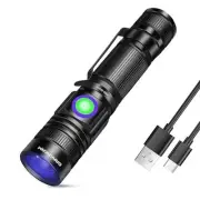 UV Flashlight 365nm Rechargeable Black Light Mini Powerful Ultraviolet LED