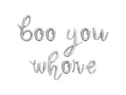 BOO YOU WHORE Cursive Letter Balloon Banner - Galentine's Day Party Decorations