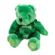 Claire's Teddy Bear Green Plush 8" White Flower Embroidered Stuffed Animal NWT
