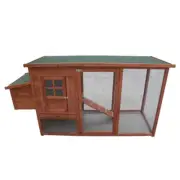 Chicken Coop Larger Size 198cm Chicken Coop Hen house Chook Hutch Run Cage P001