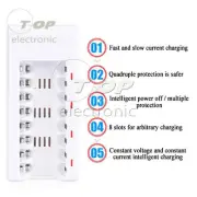 8 Slot Intelligent Battery Charger For AA AAA NI-CD NI-MH Rechargeable Batteries