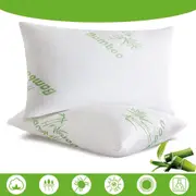 2/4/6 PCS 100% Bamboo Waterproof Pillow Protector Cases Organic Breathable Standard 48*74CM