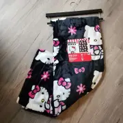 Hello Kitty Black Daisy Plush Throw Blanket 50 in x 70 in