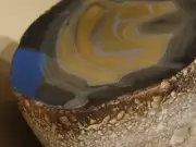 Heavy 3kg Plus Brazilian Agate Coloured Half Geode 21 x 12 x 9 cms (Deep)