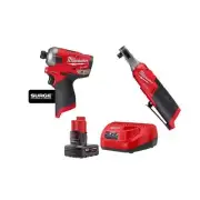 Milwaukee SURGE Impact Driver + HS Ratchet 12V Cordless w/ Battery + Charger