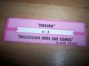 1 U2 Desire / Hallelujah Here She Comes Jukebox Title Strip