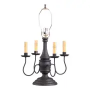 Jamestown Lamp Base in Hartford Black over Red