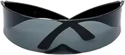 [Colaxi] Futuristic Cyber Visor Sunglasses for Men and Women - Stylish Eyewear for Events