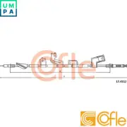 CABLE PARKING BRAKE 17.4112 FOR HONDA CIVIC/VII/Hatchback K20A3/K20A2 2.0L 4cyl