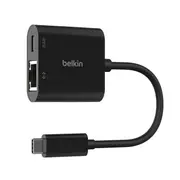 Belkin USB-C to Ethernet + Charge Adapter - Black(INC019BTBK), USB-C Power Delivery up to 100W