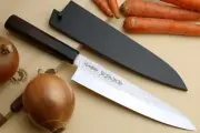 Yoshihiro Super Blue Steel Clad Gyuto Chefs Knife Rosewood Handle