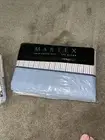 Martex 200 Blend City Stripes Blue/Red Twin Bedding Sheet Set 2 Sets
