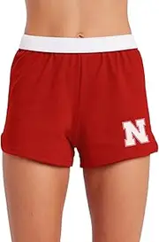 Campus Lab Official Collegiate Primary Logo - Team Color Womens Soffe Short, Elastic Fold Over Waist Shorts, Junior Fit