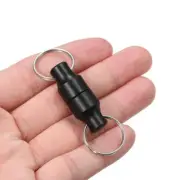 1pc Fly Fishing Magnetic Net Release-Holder Keeper Magnet-Clip Landing Net-Black