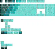 Glorious Gaming - GPBT Gradient Keycaps for Custom Mechanical Keyboards, No Fade Dye-Sublimated, Fits 100%, 75% 65% 60%, PBT Polymer, Fits ANSI & ISO, Supports Windows & macOS - Rainforest