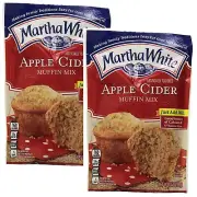 Martha White APPLE CIDER Muffin Mix 7 Oz, 2 Bags Easy Just Add Milk