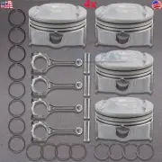 Connecting Rod & Piston Rings Kit For Kia Soul Rio Hyundai Veloster Accent 1.6L