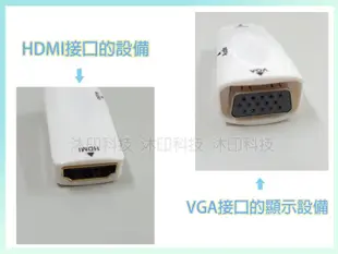 [沐印國際] 附發票 HDMI母轉VGA母轉接頭 HDMI TO VGA線 帶音頻 Audio輸出 顯示器 投影機 電視