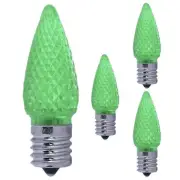 Diodesy 4PK C9 LED Green Replacement Christmas Light Bulb, E17, 0.4W, 5W