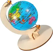 Angoily Diy Wooden Earth Globe Boys and Kit Handmade Educational Toy Classroom Decor Explore The World