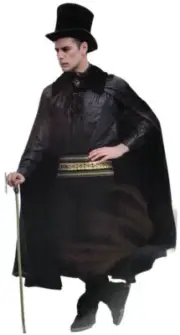 Adult Cape Cloak Collared Robe Halloween Vampire Witch Wizard 140cm Collar -