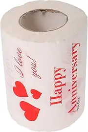 Ipetboom 1roll Valentine Toilet Paper Creative Valentine Day Printed Toilet Tissue -ply for Classroom Home Decor Parties and Restaurants Fun and Functional Decorative Bathroom Tissue