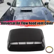 Universal Black Car Decorative Air Flow Intake Hood Scoop Vent Bonnet Cover Tape
