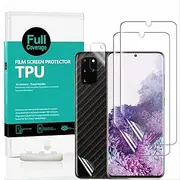 [Ibywind] Screen Protector For SamSung Galaxy S20+/SamSung Galaxy S20 Plus,with 2Pcs Flexible TPU Film,1Pc Camera Lens Protector,1Pc Backing Carbon Fiber Film [Fingerprint Reader,Easy to install]