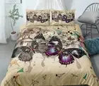 3D Retro Butterfly NAO4735 Bed Pillowcases Quilt Duvet Cover Set Queen King Fay
