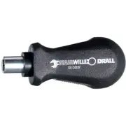 18110016 Stubby 1/4" Bit Holder, Impact-Proof Plastic Handle,External Hex, Le...