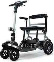 Equipmed Ultra-Lightweight Folding Electric Mobility Scooter, 19kg with Battery Removed, 120kg Capacity, Long Range, Brushless Motor, Portable