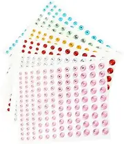 FOYTOKI 6Sheets Self Adhesive Rhinestone Stickers for Face Makeup Gems for DIY Crafts Nail Art Eye Decorations for Festivals Special Occasions