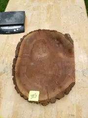 Black Walnut Slice Cookie Odd Shape Wood#395 20x 14 X 1 ,3/8"