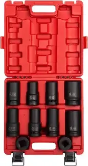 Sunex 1 In. Drive Sae & Metric Heavy Duty Wheel Impact Socket 10 Pc. 5690A