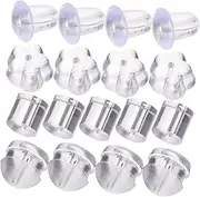Ipetboom 800pcs Clear Earring Backs for Studs Secure Replacement Pads for Droopy Ears Assorted Styles for Heavy Earrings Easy to Slide and Off for DIY Jewelry Making
