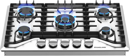 30 Inch Gas Cooktop, PRO GH2305SF 5 Burner Gas Stove, Built-In NG/LPG Convertibl