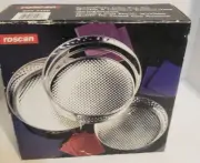 Vintage Springform Cake Pan Set (3) Detachable Bottom Roscan Made in Taiwan NIB