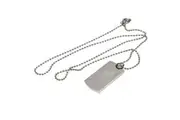 Liverpool FC Engraved Liverbird Dog Tag And Chain (Silver) (One Size)