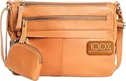 [Lavalen] Leather Shoulder Bag Women's Medium Size - Women's Handbag Medium Size Multiple Compartments - Bag Women's Shoulder Bag - Handbags for Women - Crossbody Bag Women - Leather Bag Women