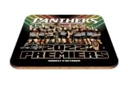 126905 PENRITH PANTHERS 2022 NRL PREMIERS BACK TO BACK SINGLE CORK BACK COASTER