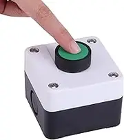 One Button Gate Opener, Weatherproof Green Push Button Switch Control Box, Ideal for Indoor and Outdoor Applications