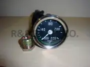Temperature Gauge for Willys MB Jeep Ford CJ GPW / Black Dial Chrome Bezel