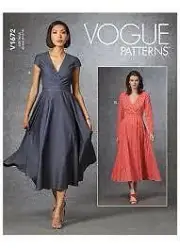 Vogue Sewing Pattern 1672 Misses Lined Dress Size 14-22