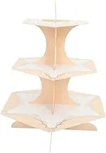 ELAYARD Three Tiered Dessert Tray Stand Elegant Cupcake Holder for Birthday Wedding and Party Display Rack with Marble Design Stable and Stylish