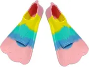 Kids Swim Fins, Children Flippers Swimming Training Fins, Silicone Short Fins, Kids Swimming Flippers, Comfortable Soft Silicone Flippers for Swimming and Diving Beginners Kids Girls Boys