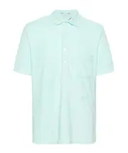logo-embroidered towelling polo shirt XXL Blue