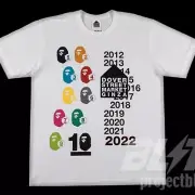 DOVER STREET MARKET GINZA X BAPE 10TH ANNIVERSARY TEE WHITE L 2022 T-SHIRT DSM
